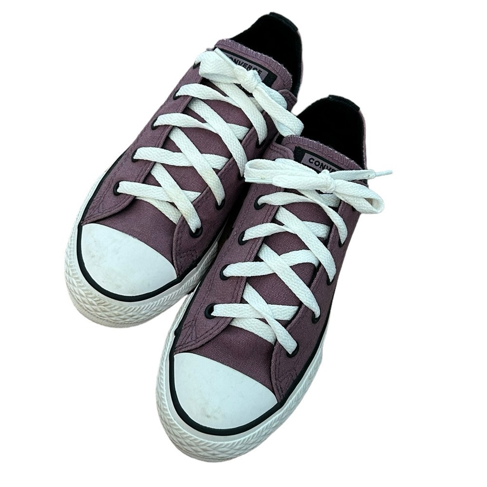 Converse All Star Low Top Sneaker Girls Purple Plum and Black Youth Size 3